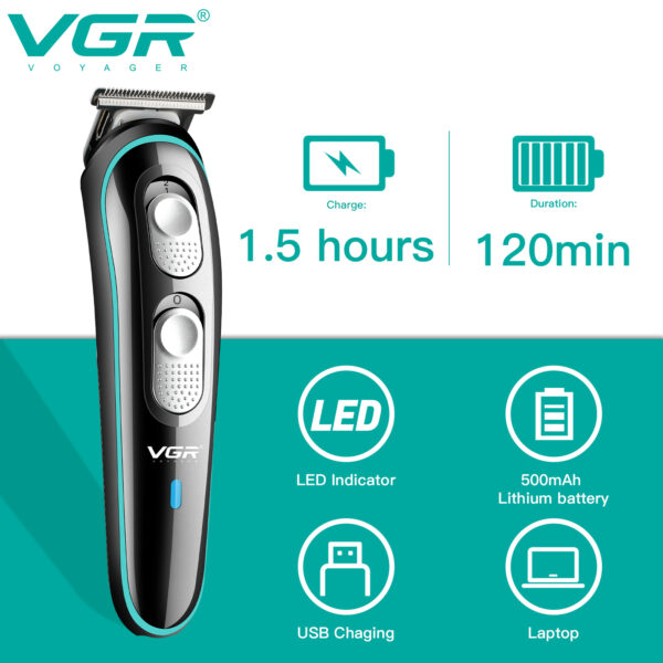 Máquina de cortar e aparar cabelo VGR V-055 - Imagem 3
