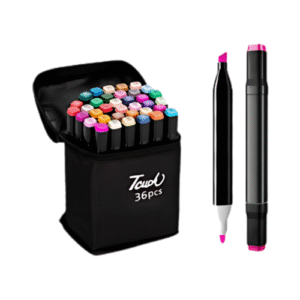 Kit Canetas Touch Marcador Ponta Dupla 36 Cores
